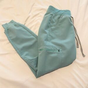 Figs Zamora Jogger Scrub Petite XS pant in Sea Glass